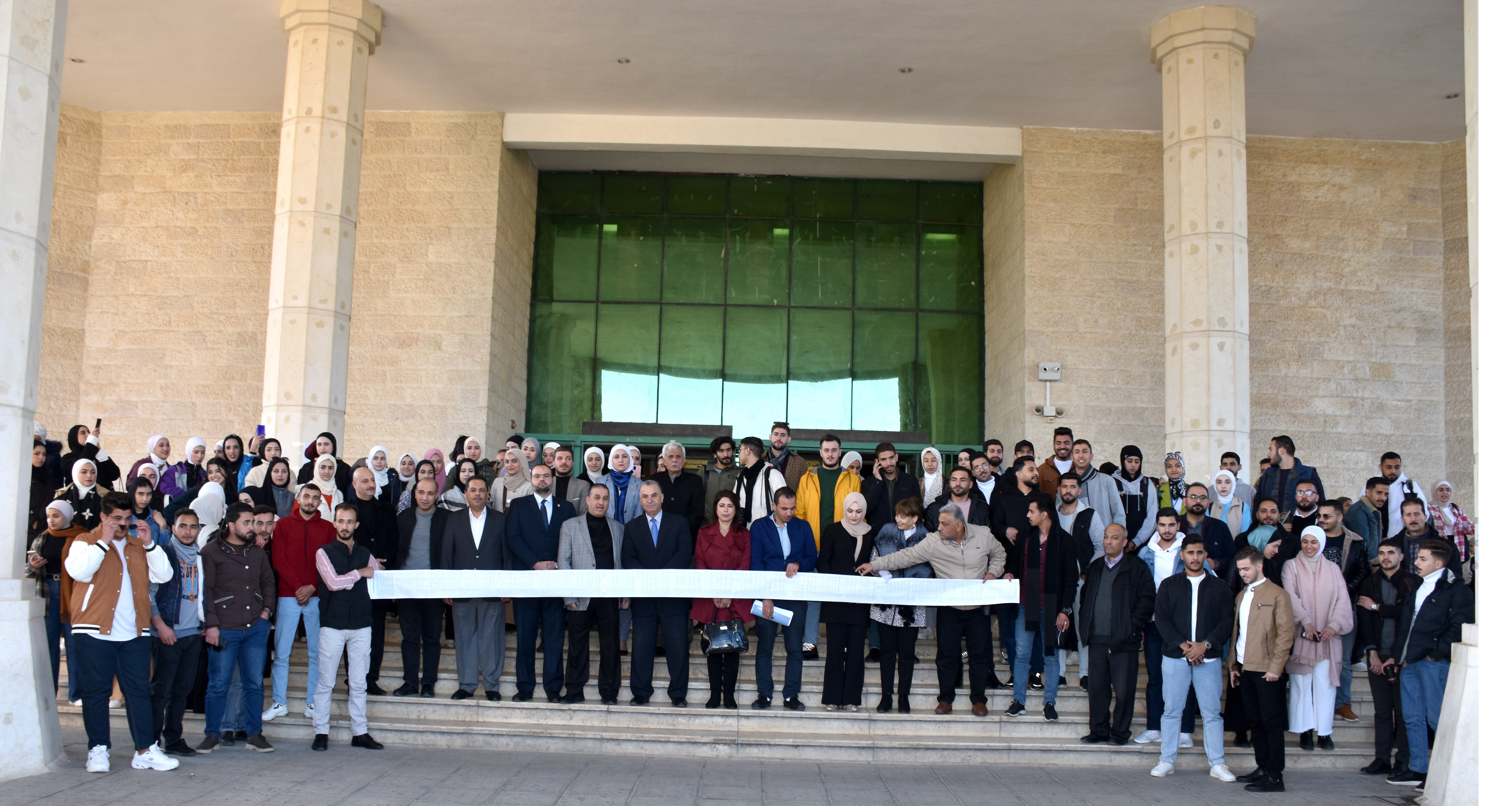 Yarmouk Faculty of Mass Communication Carries out a Silence Stance Denouncing the Occupation's Crimes against Journalists