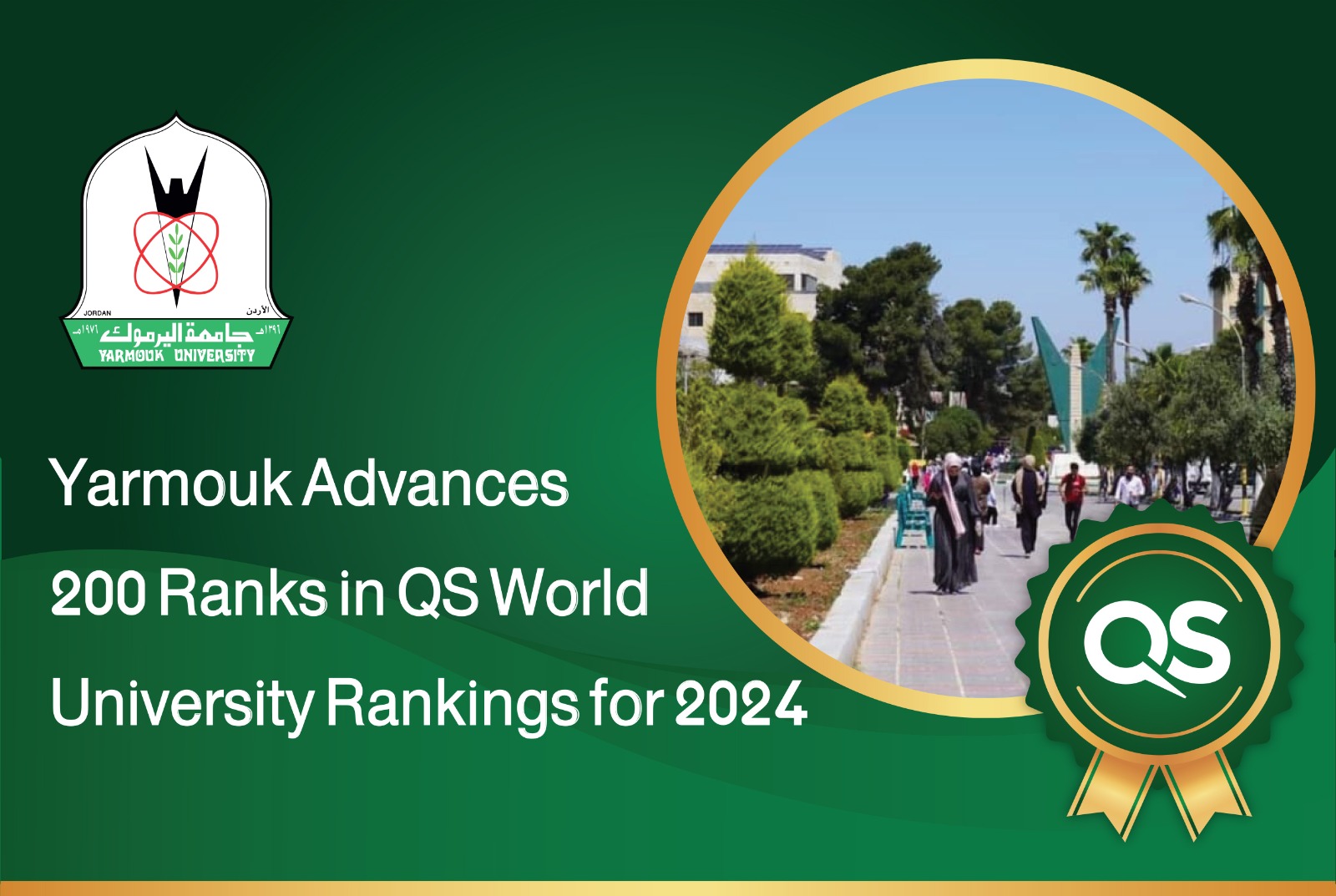 Yarmouk Advances 200 Ranks in QS 2024-Classification