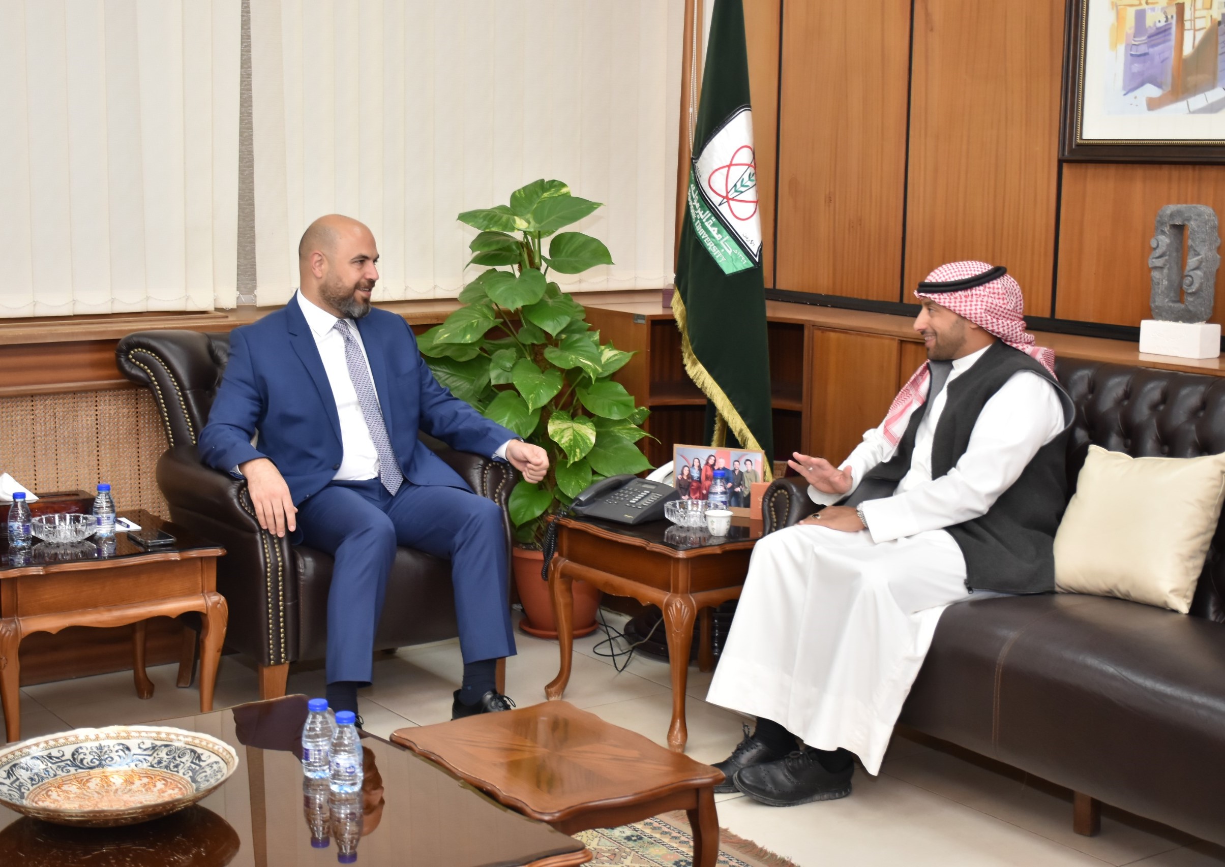 Discussing Ways to Enhance Cooperation Between Yarmouk University and the Kuwaiti Cultural Attaché in Amman