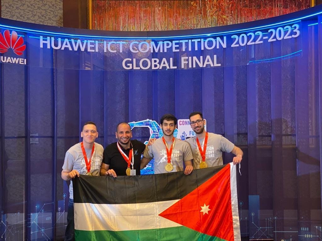 Jordan Team Won the Second Place of Huawei ICT International Competition 2022/2023
