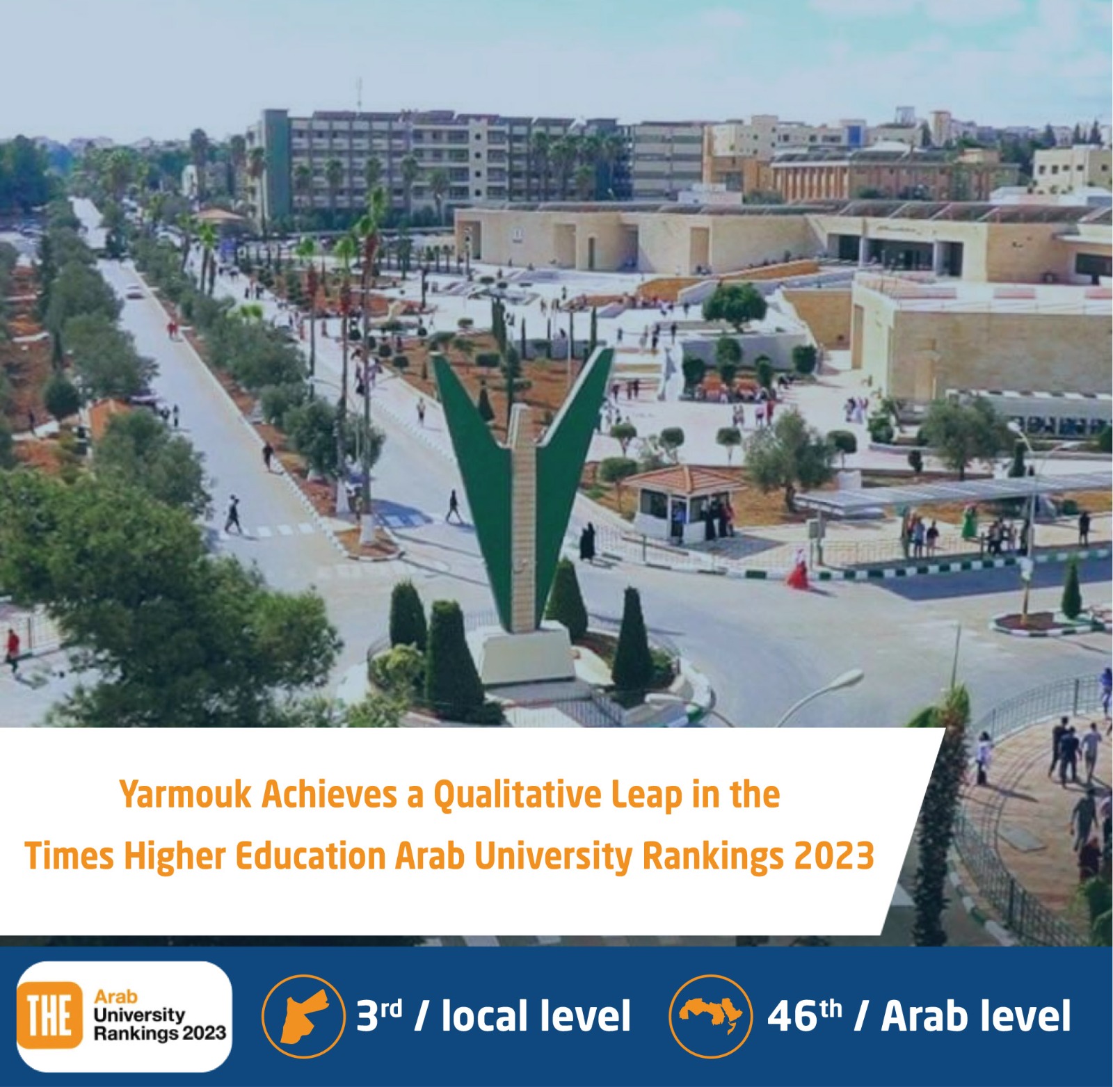 Yarmouk Achieves a Qualitative Leap in the Times Higher Education Ranking of Arab Universities 2023